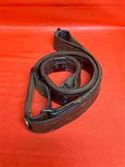 Vintage Hunter Leather Rifle Sling Strap Brass Fittings W/ Swivels